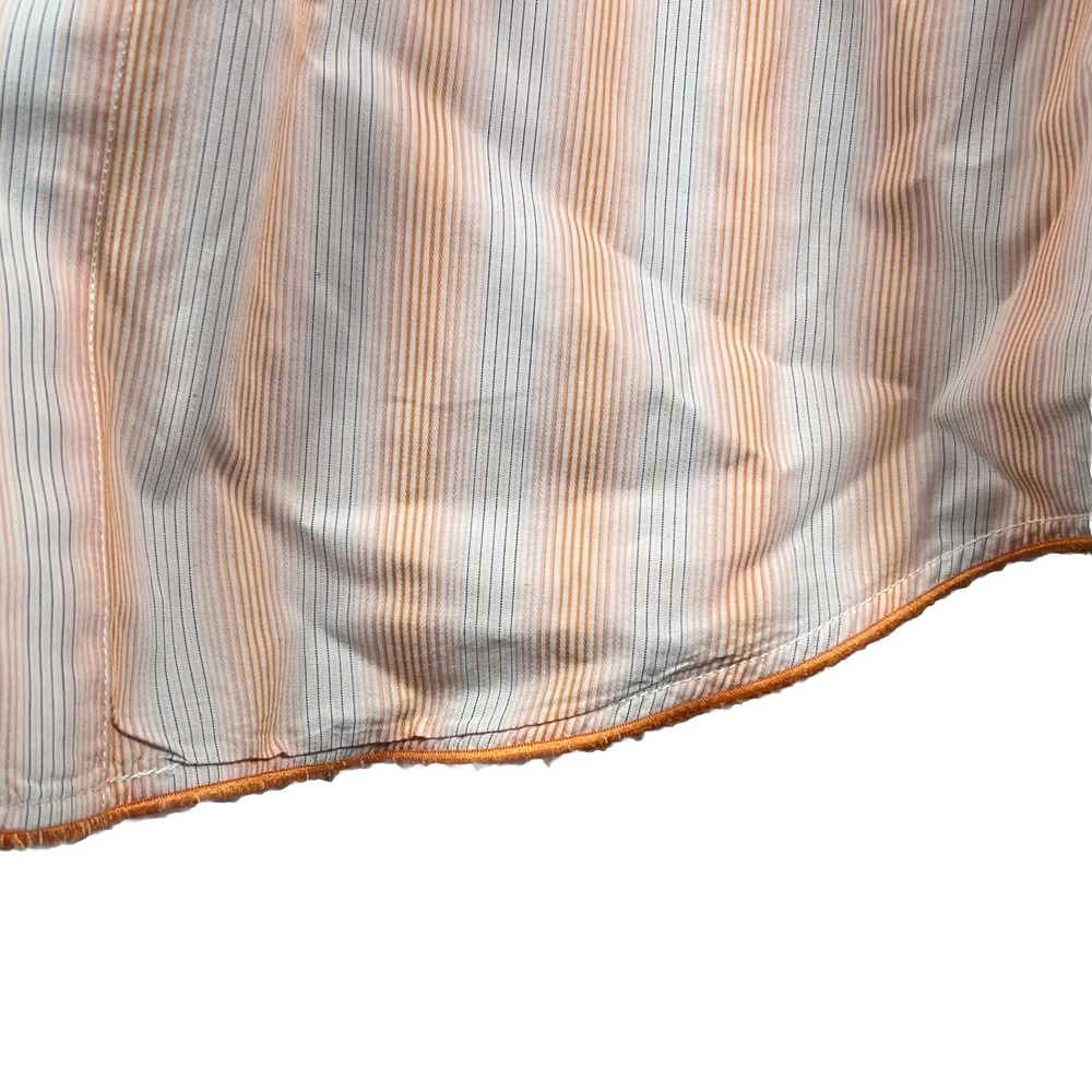 Tommy Bahama Men's Dress Shirt Sz XL Long Sleeve Button Down Striped Blue Orange - Picture 8 of 8